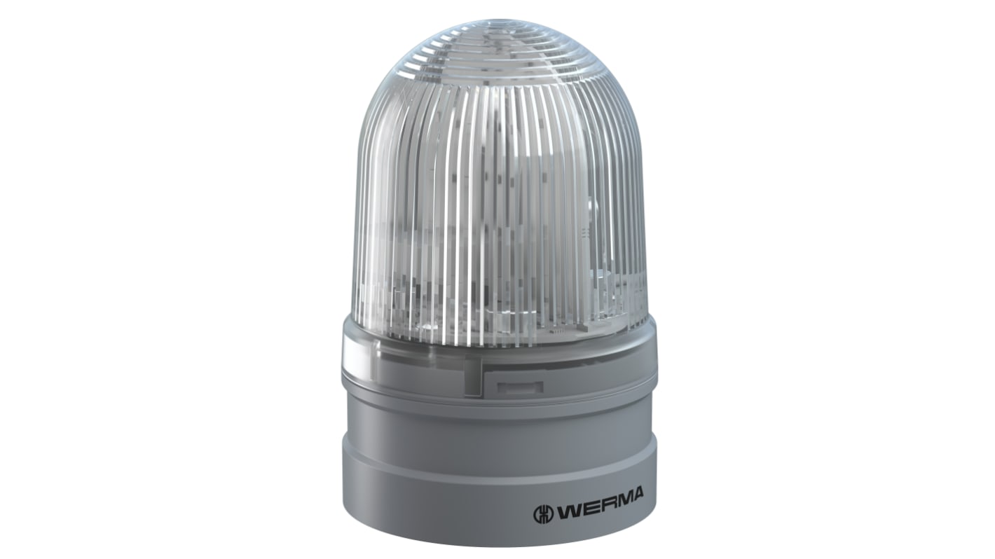 Werma 261 Series Clear Flashing Light Module, 12 → 24 V, Multiple, LED Bulb