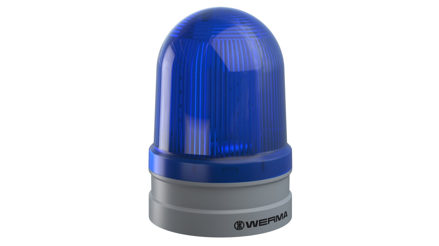 Werma 262 Series Blue Flashing Light Module, 12 → 24 V, Multiple, LED Bulb