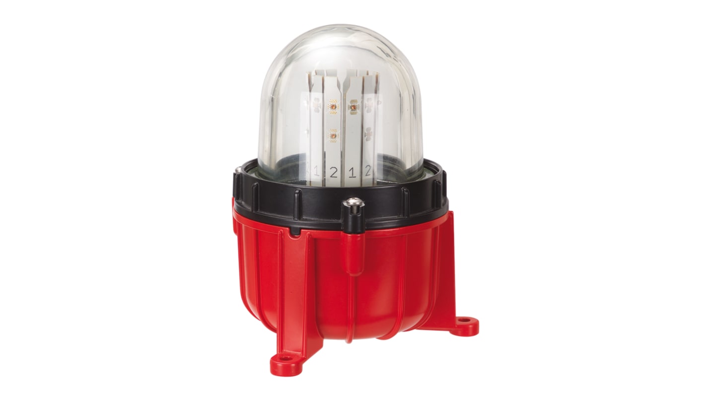 Indicador luminoso Werma serie 281, efecto Luz continua, LED, Rojo, alim. 230 V