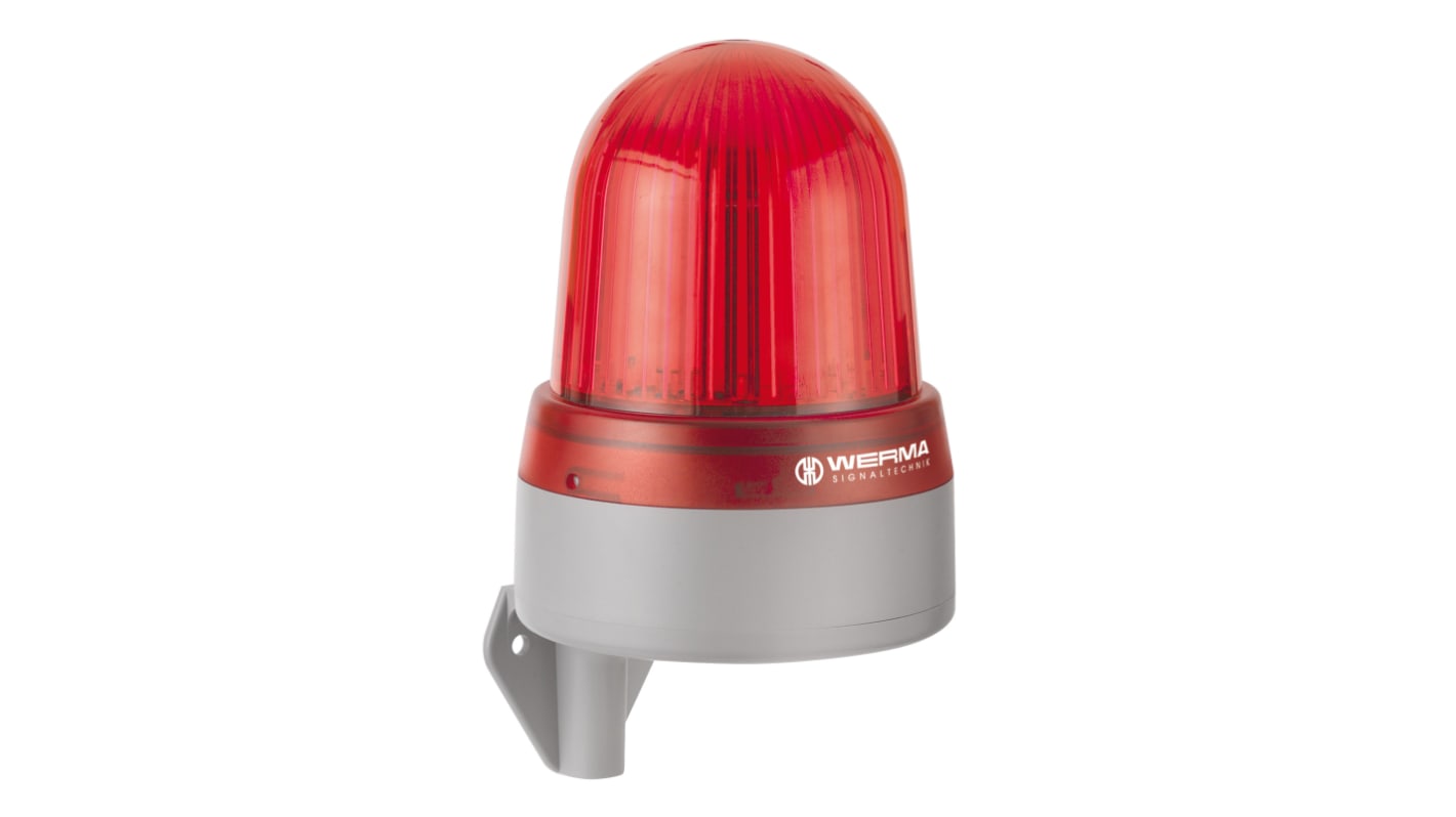 Indicator luminoso y acústico LED Werma 432, 115 → 230 V, Rojo, Luz continua, 98dB @ 1m, IP65