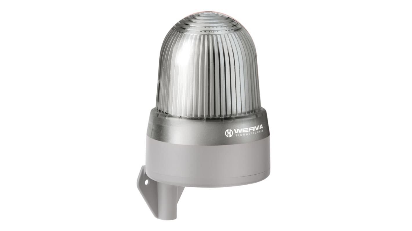 Werma 433 Series Clear Sounder Beacon, 24 V, IP65, Wall Mount, 114dB at 1 Metre