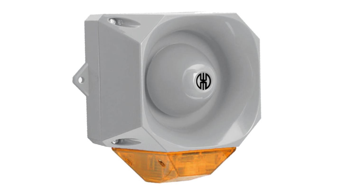 Werma 441 Series Yellow Sounder Beacon, 9 → 60 V, IP65, Wall Mount, 105dB at 1 Metre