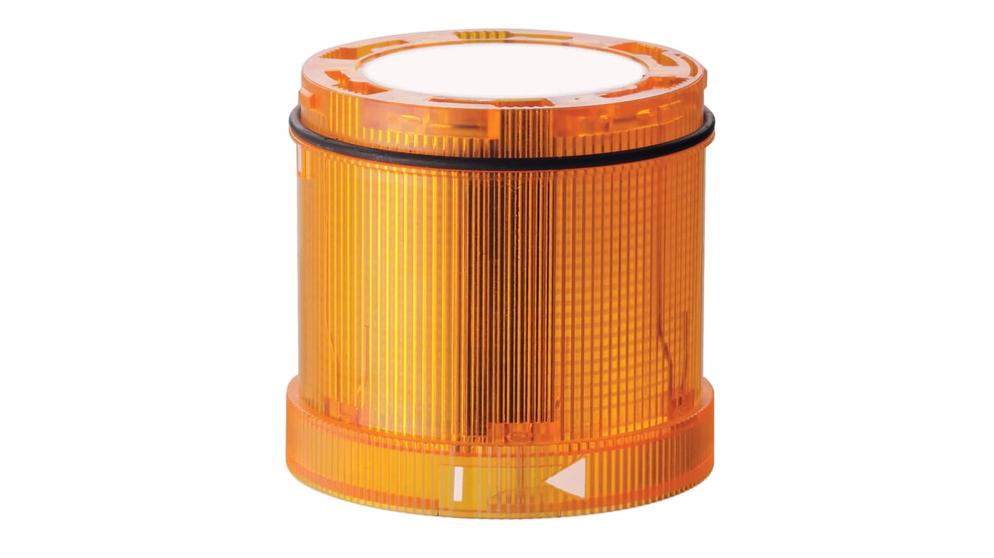 Werma KS72 Series Yellow EVS, Flashing Effect Flashing Light Element, 24 V, LED Bulb, DC