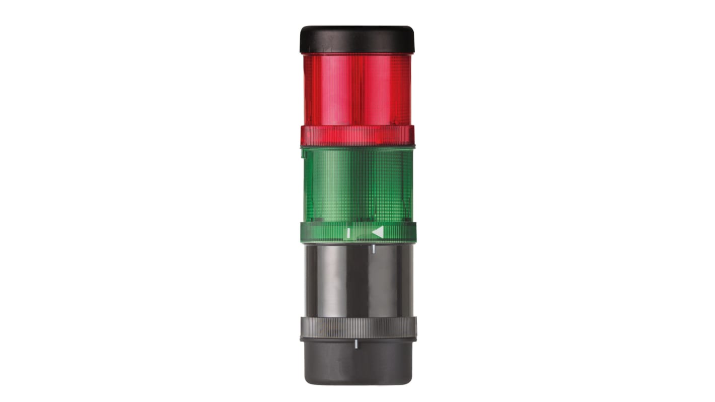 Zestaw oświetlenia Andon Werma 2 -elementowy akustyczny Bez komponentu sygnalizatora dźwiękowego LED Czerwony/zielony 5