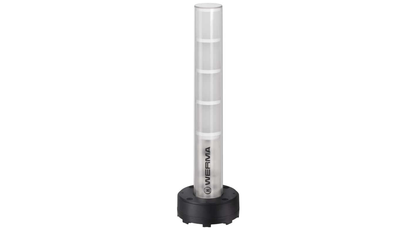 Columna de señalización Werma CleanSIGN, LED Rojo/Amarillo, 24 V