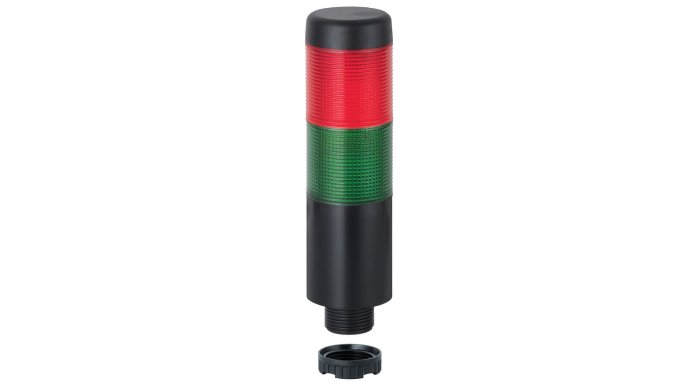 Kit luce Andon Werma, 12 V, LED, 2 elementi, lenti , lenti Verde, Rosso, con Cicalino