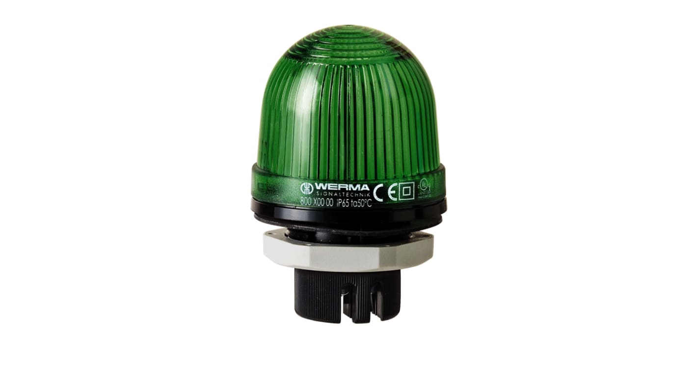 801.200.67 | Balise Eclairage continu à LED verte Werma série 801, 115 ...