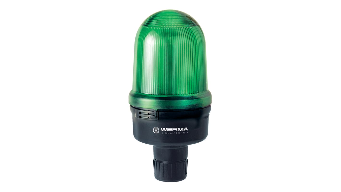 Werma 826 Series Green Continuous lighting Beacon, 12 → 230 V, Tube Mounting, Filament Bulb