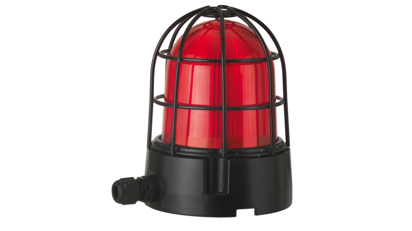 Werma 839 Series Red Continuous lighting Beacon, 12 → 50 V, Base Mount, LED Bulb