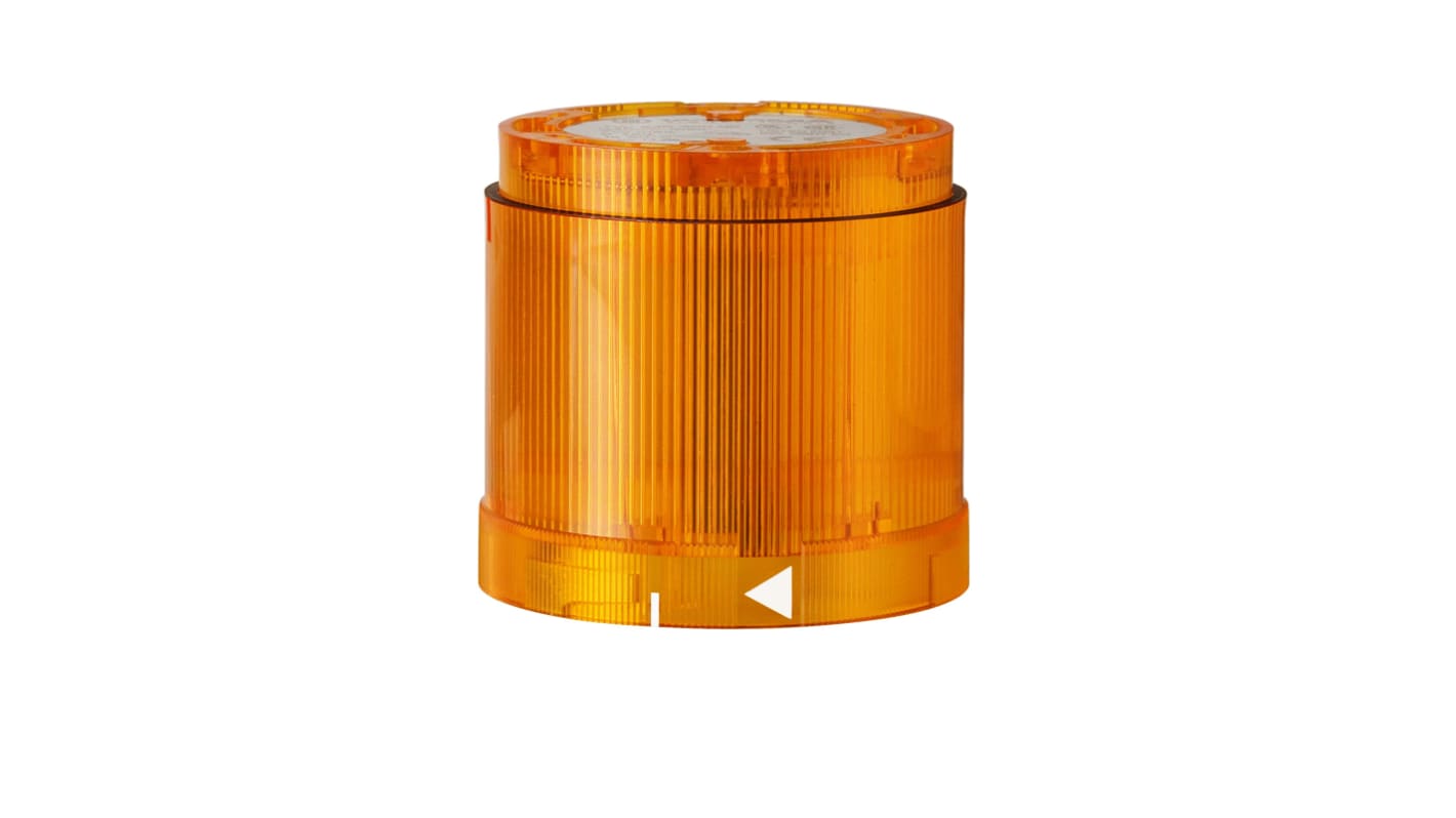 Werma KS70 Series Yellow Continuous lighting Effect Flashing Light Element, 115 V, LED Bulb, AC