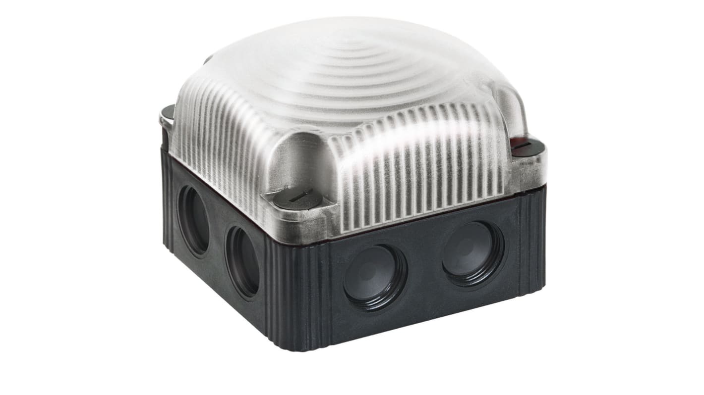 853.400.54 Werma 853 Series Clear Continuous lighting Beacon, 12 V