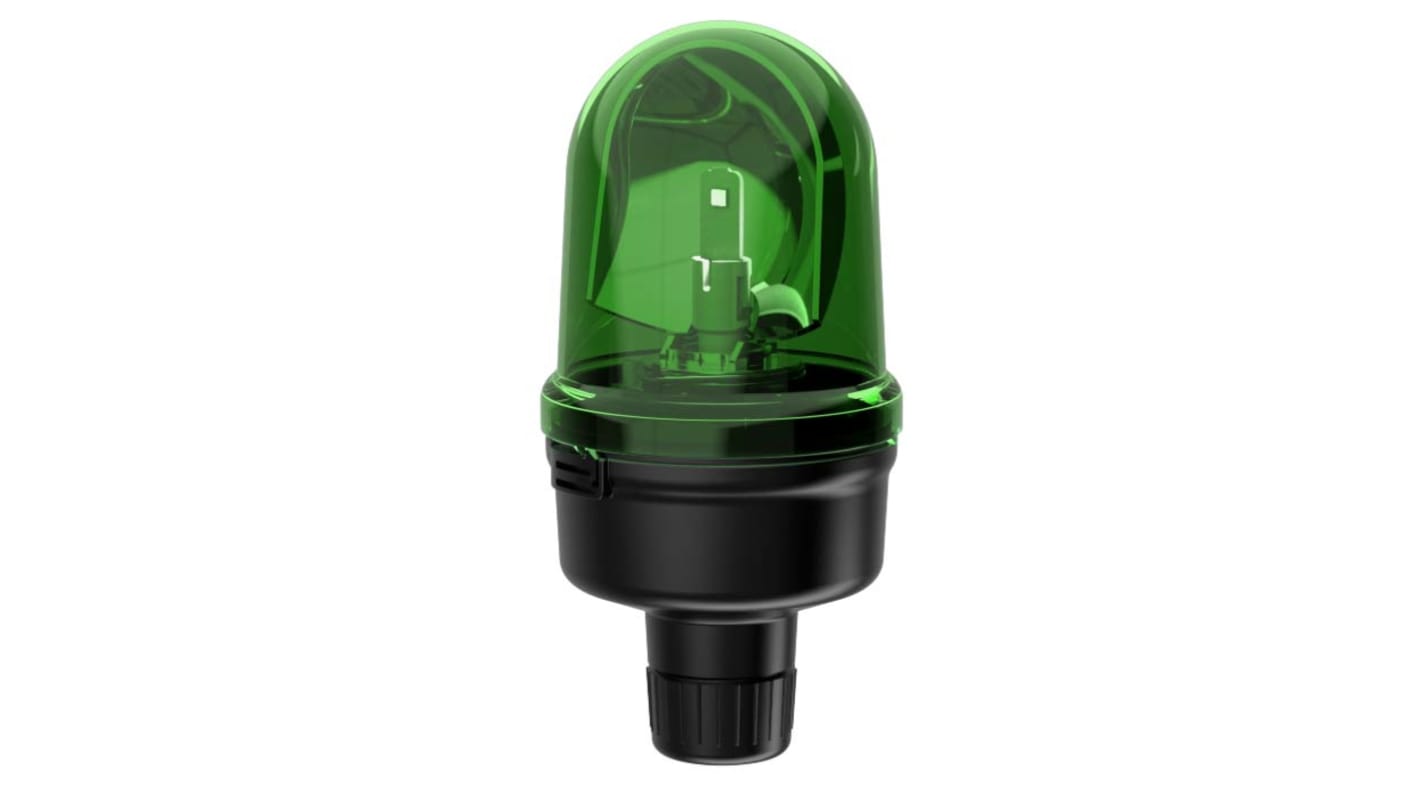 Werma 885 Series Green Rotating Beacon, 115 → 230 V, Base Mount, LED Bulb