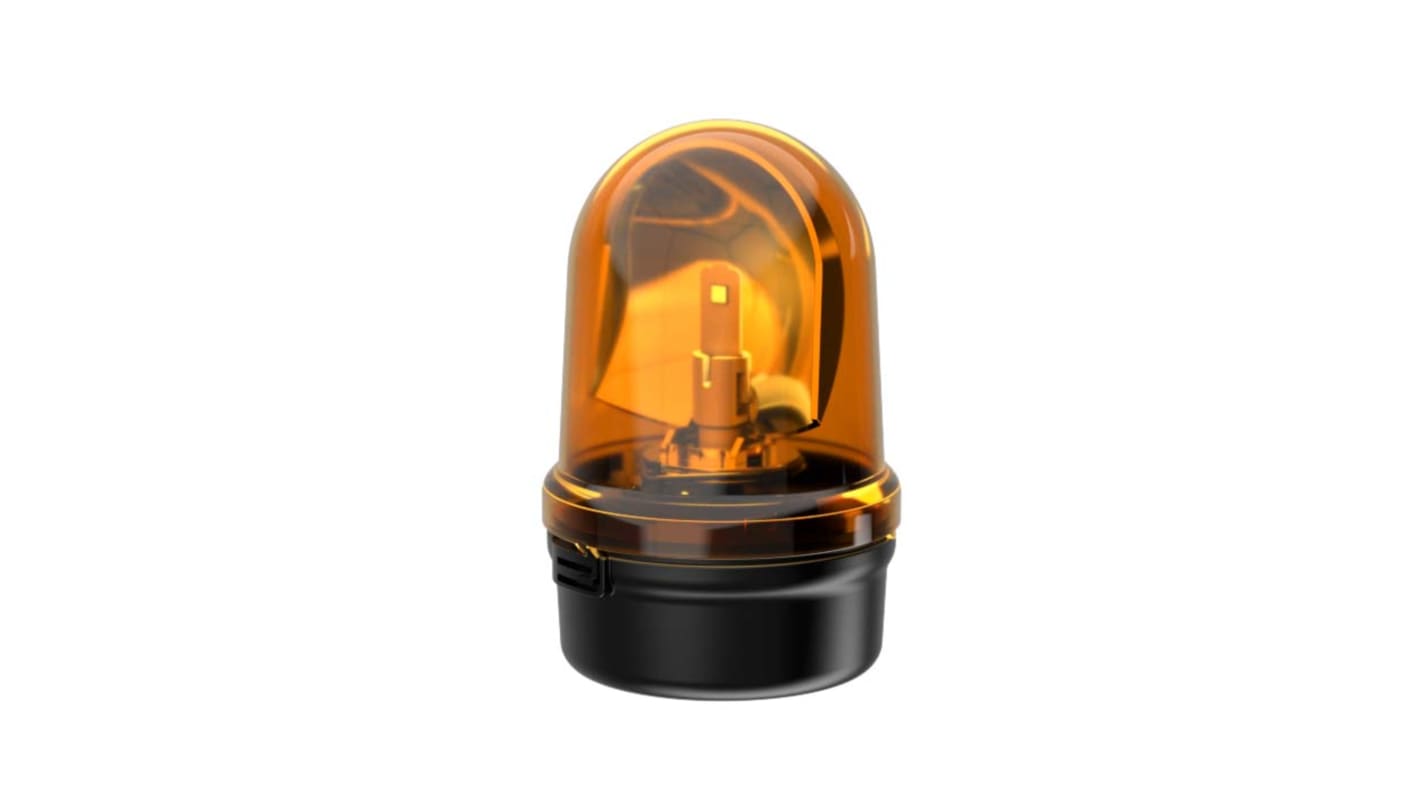 Werma 885 Series Yellow Rotating Beacon, 115 → 230 V, Base Mount, LED Bulb