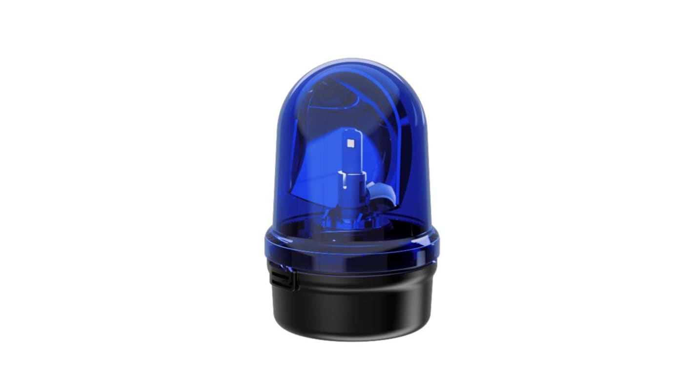 Werma 885 Series Blue Rotating Beacon, 115 → 230 V, Base Mount, LED Bulb