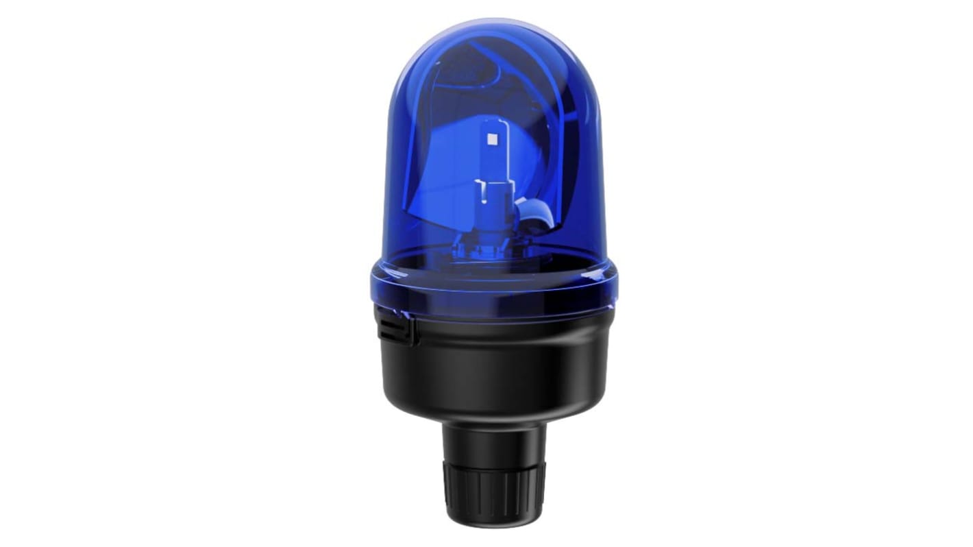 Werma 885 Series Blue Rotating Beacon, 24 V, Base Mount, LED Bulb