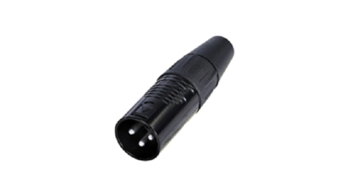 Re-An Products Stecker Gerade 3-polig Kabelmontage Schwarz XLR-Steckverbinder