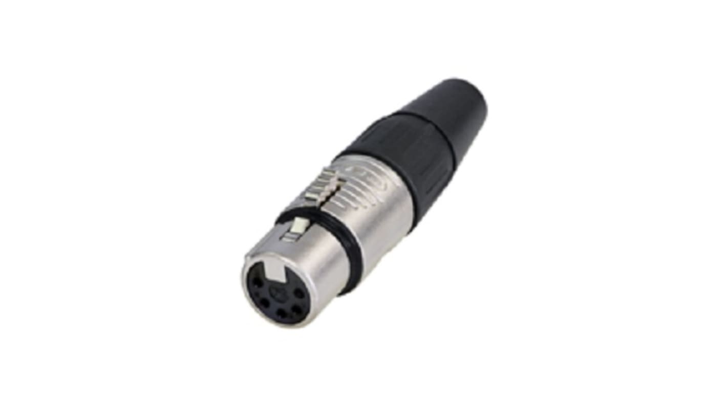 Conector XLR Hembra Recto de 5 pines Re-An Products, Montaje de Cable