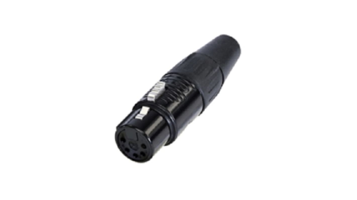 Conector XLR Hembra Recto de 5 pines Re-An Products, Montaje de Cable