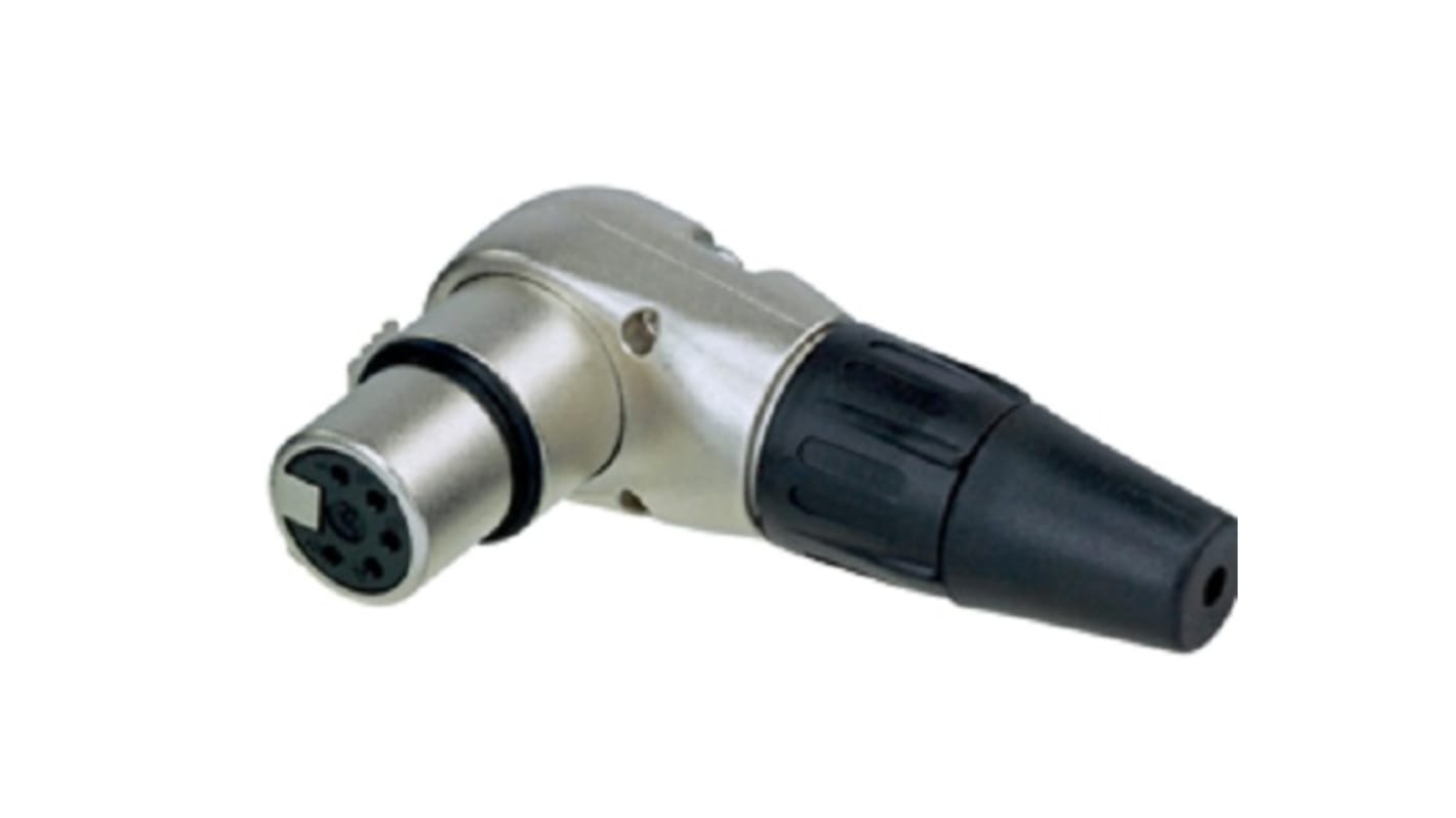 Re-An Products Cable Mount XLR Connectors, Right Angle, Female, 5 Way