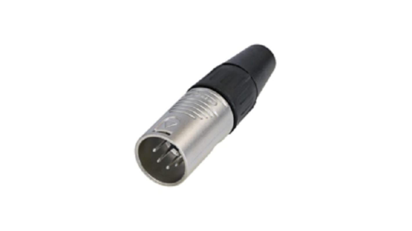 Re-An Products Stecker Gerade 5-polig Kabelmontage Schwarz, Silber XLR-Steckverbinder