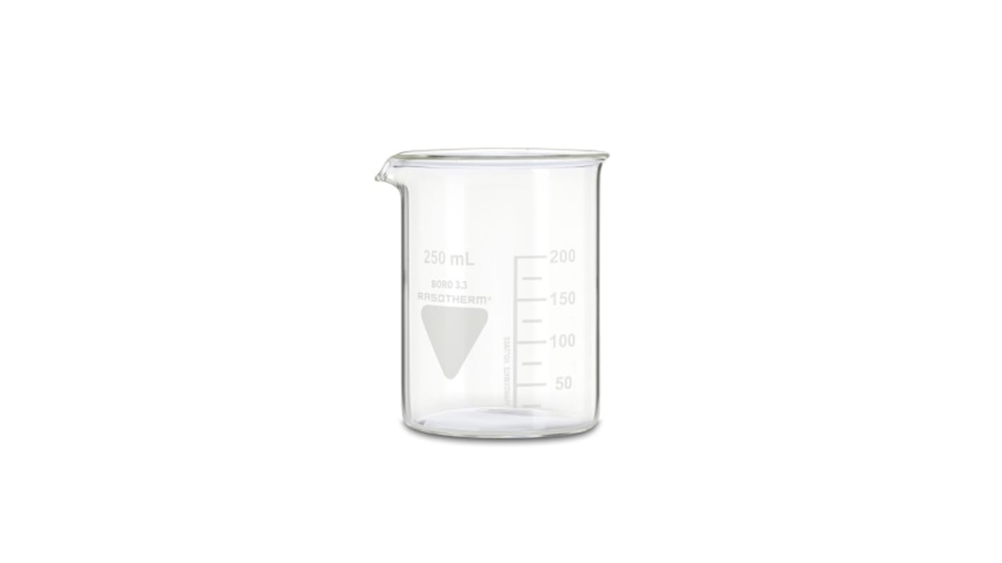 RS PRO Borosilicate Glass 250ml Beaker