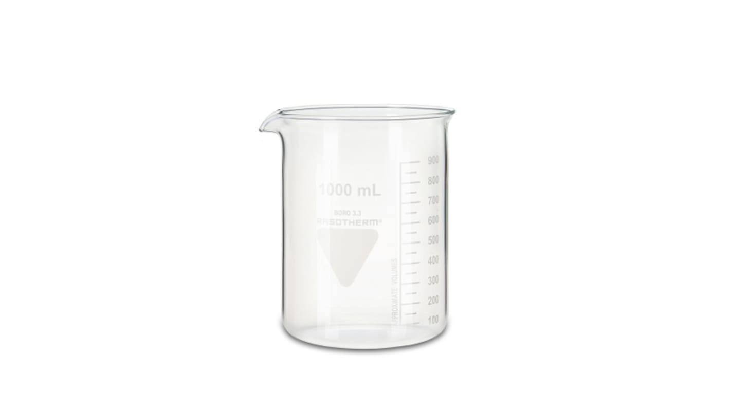 RS PRO Borosilicate Glass 1L Beaker