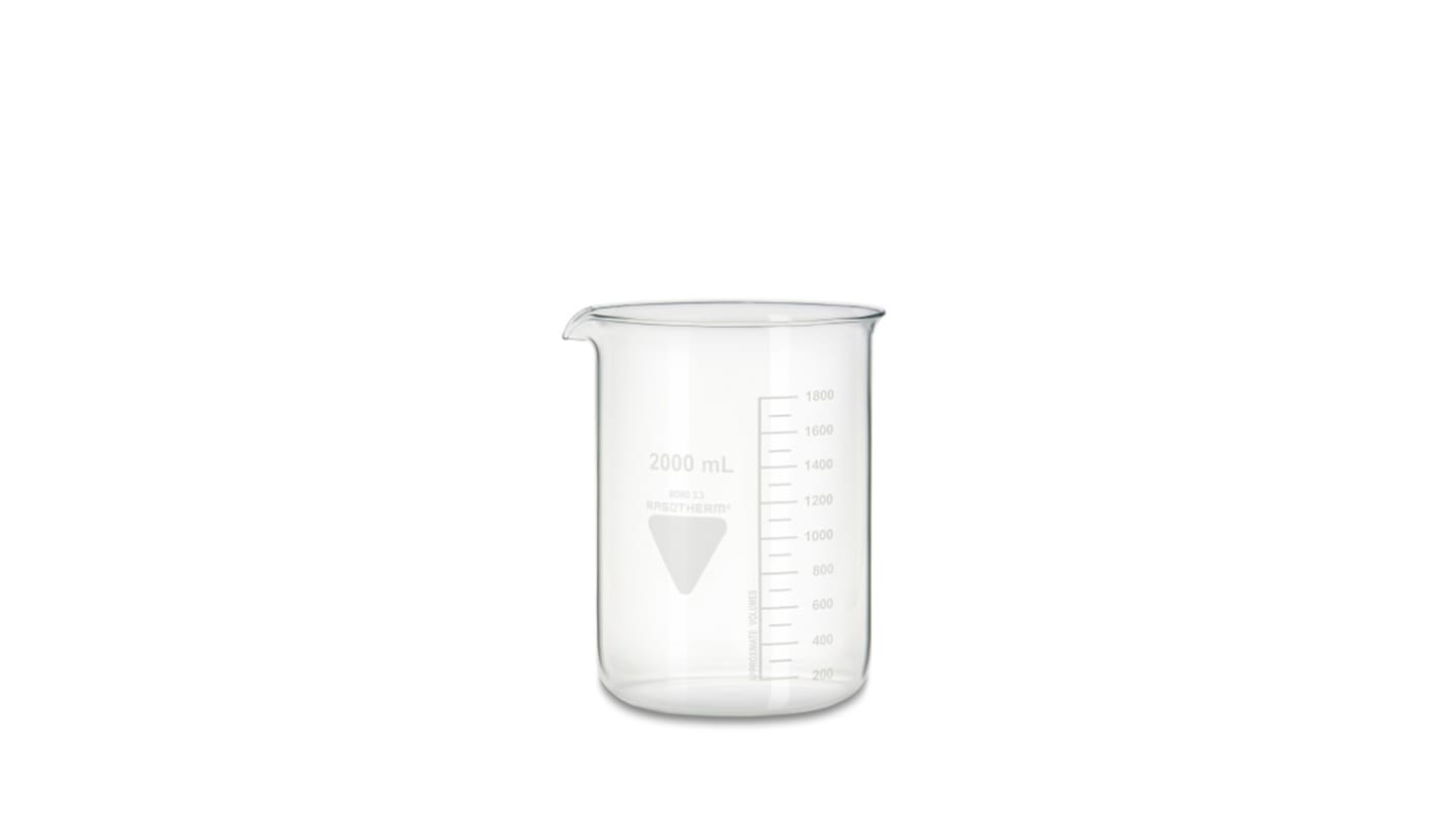 Bécher RS PRO, Verre borosilicate, 2L