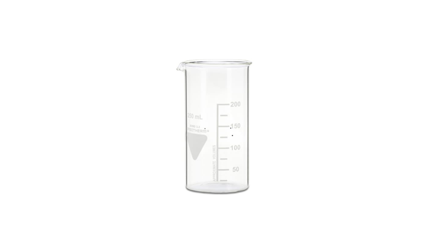 Vaso de precipitado RS PRO, Vidrio de borosilicato, 250ml