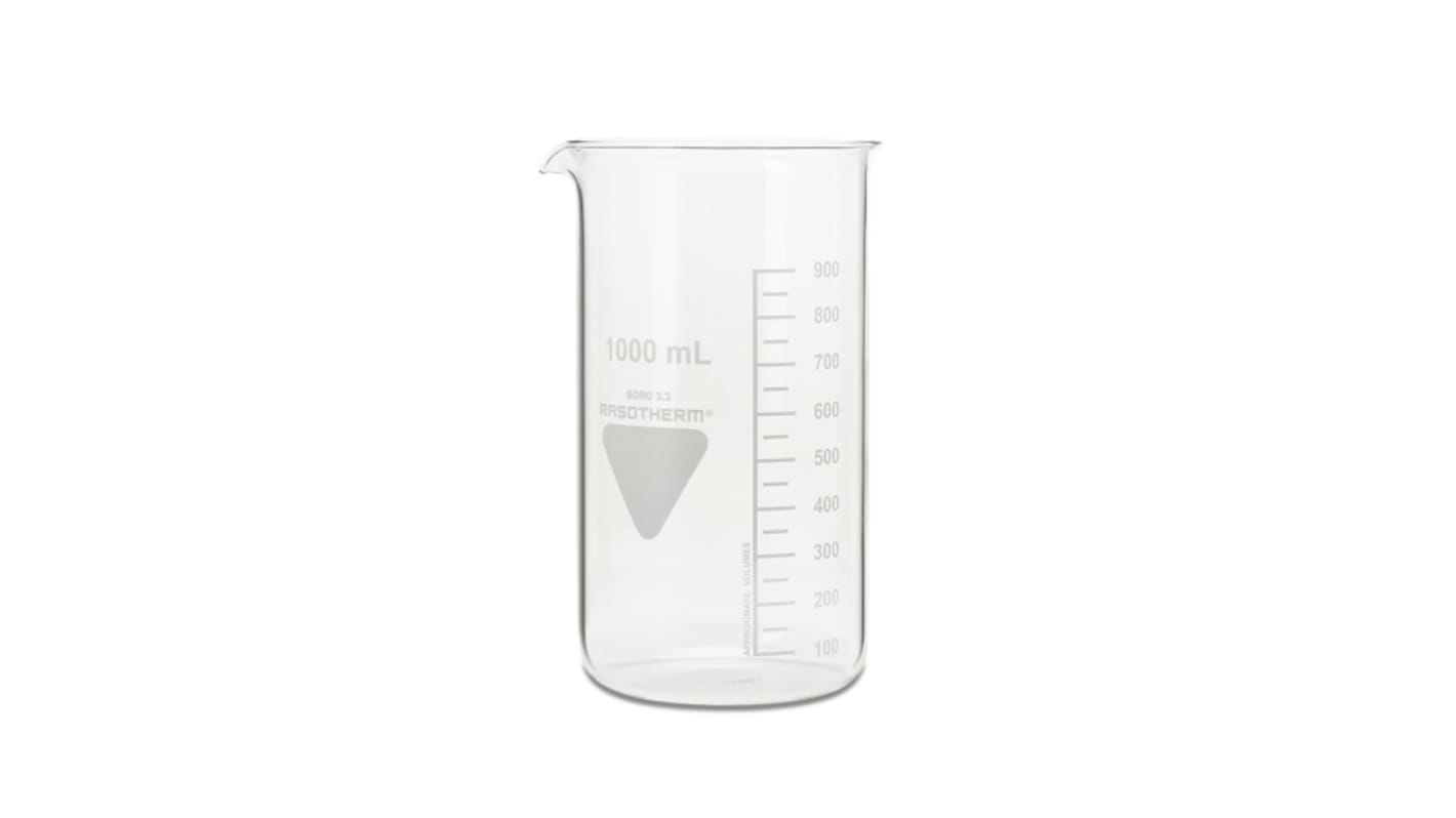 Bécher RS PRO, Verre borosilicate, 1L