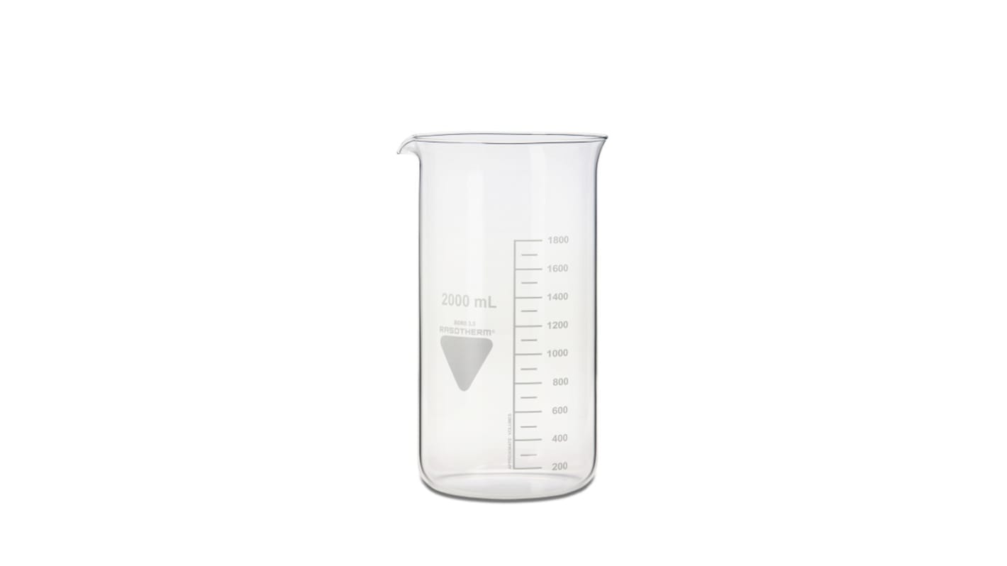 Bécher RS PRO, Verre borosilicate, 2L