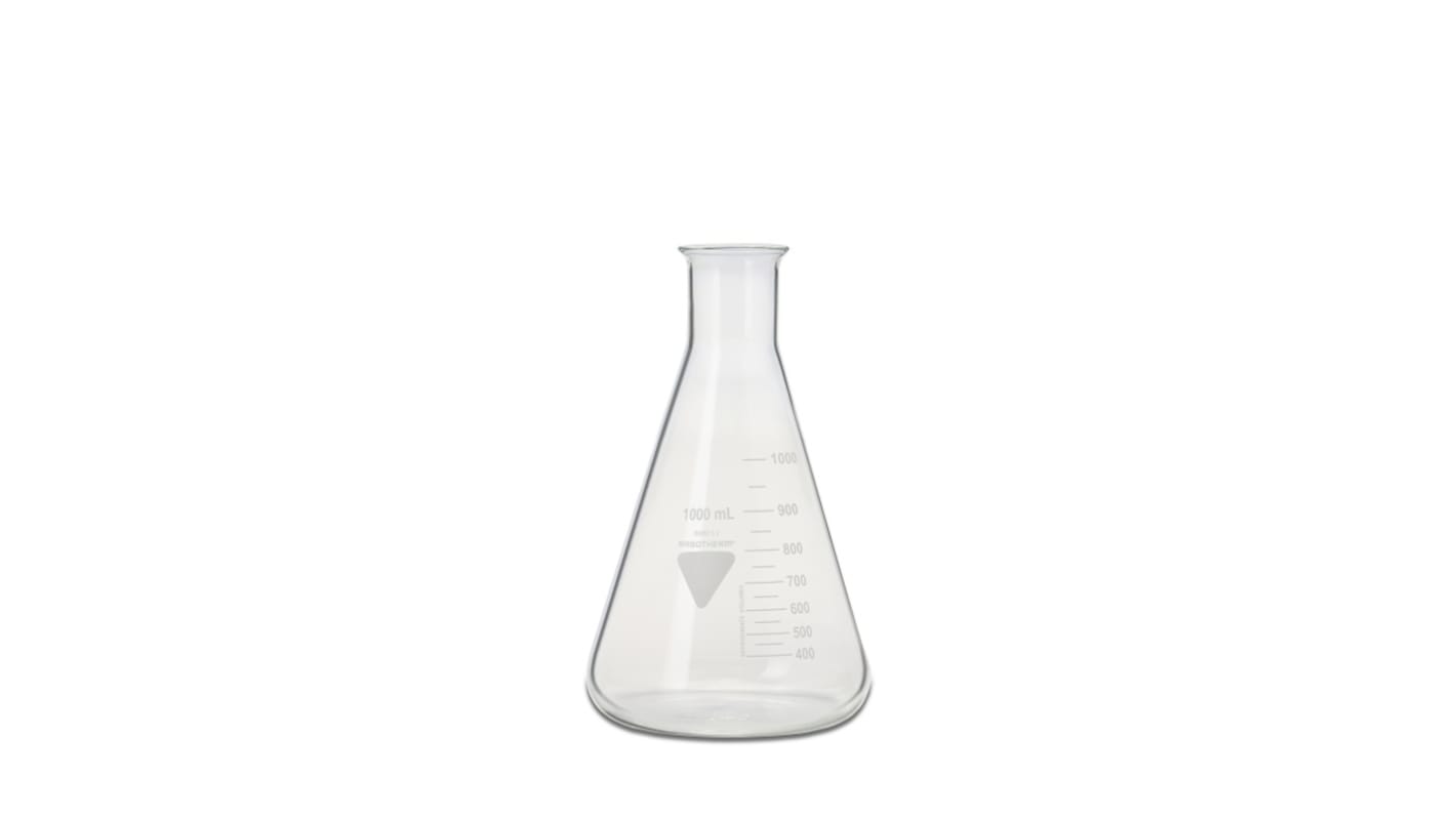 RS PRO Laboratóriumi lombik Boroszilikát üveg, 1000ml