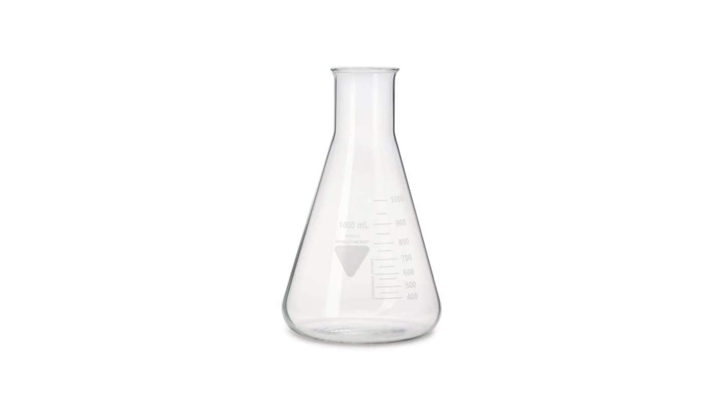 RS PRO Borosilicate Glass 1L Laboratory Flask