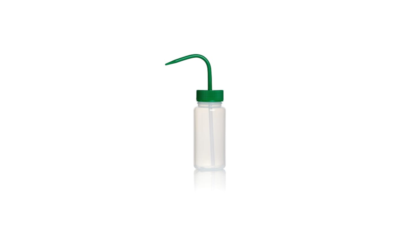 Bouteille de laboratoire RS PRO bouchon Vert Non, 250ml, en Polyéthylène basse densité, à Col Large