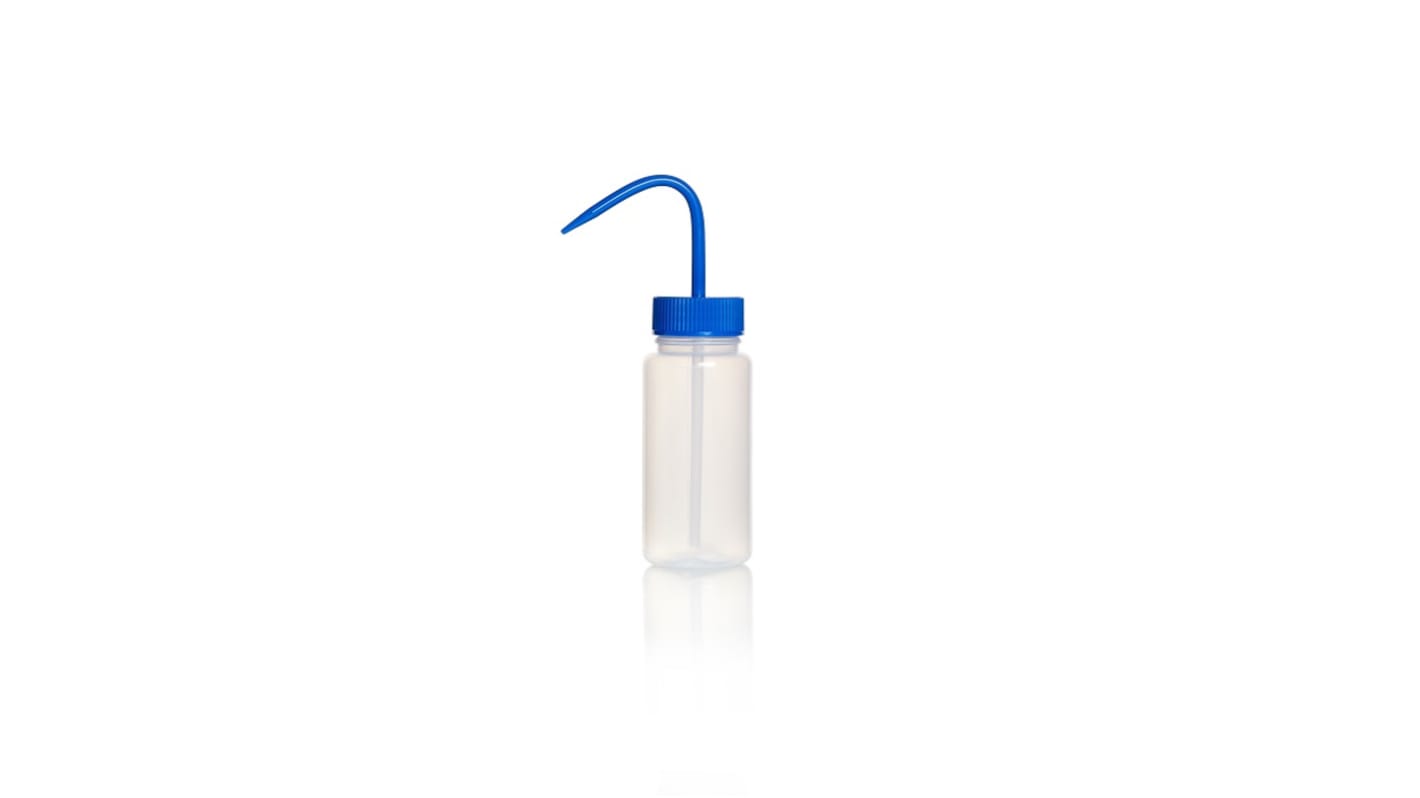 Bouteille de laboratoire RS PRO bouchon Bleu Non, 250ml, en Polyéthylène basse densité, à Col Large