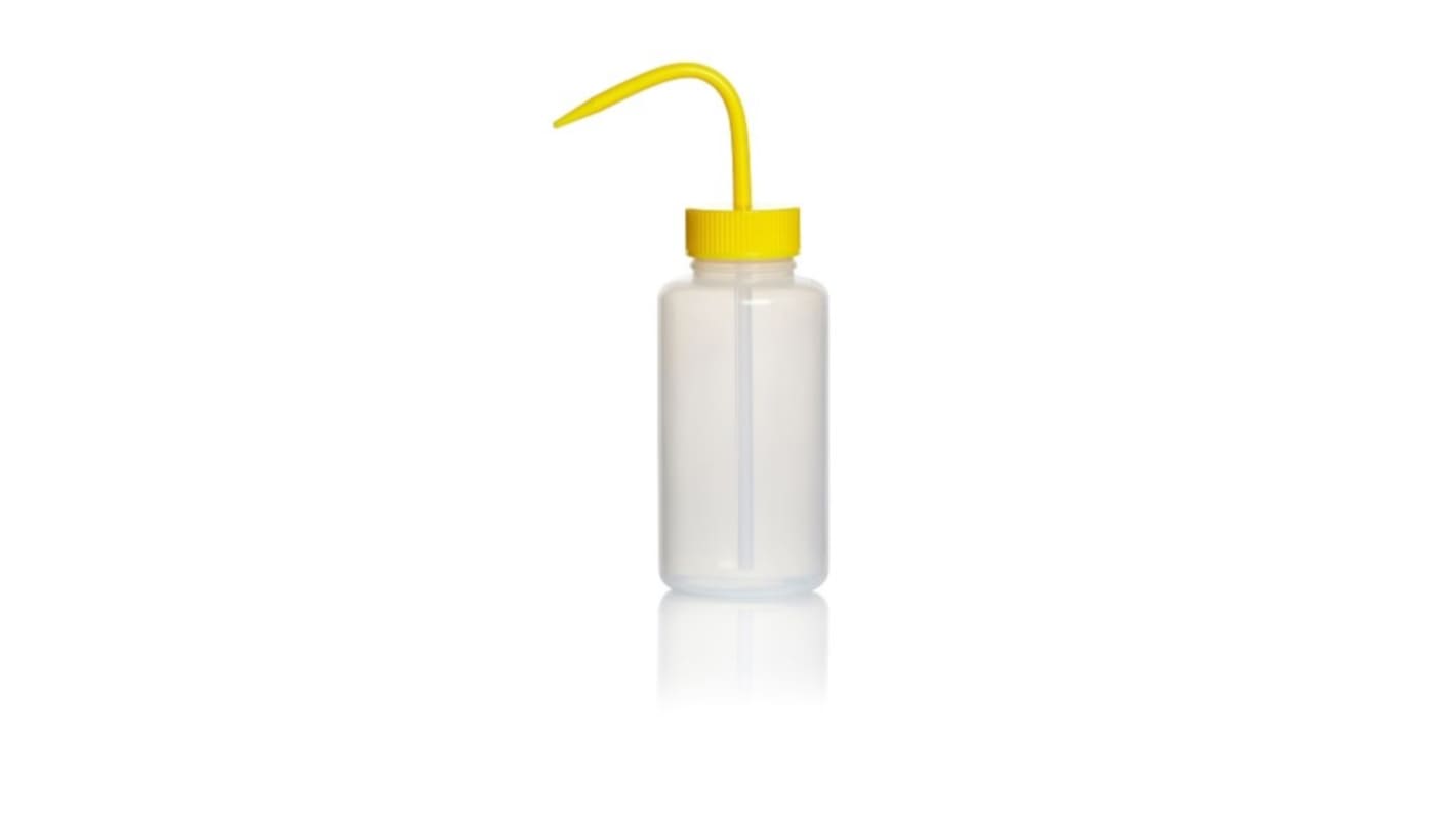 RS PRO 500ml LDPE Wide Neck Wash Bottle RS