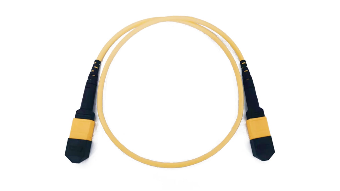 Câble fibre optique Molex 3m Avec connecteur / MPO, Mono-mode, 12 fibres