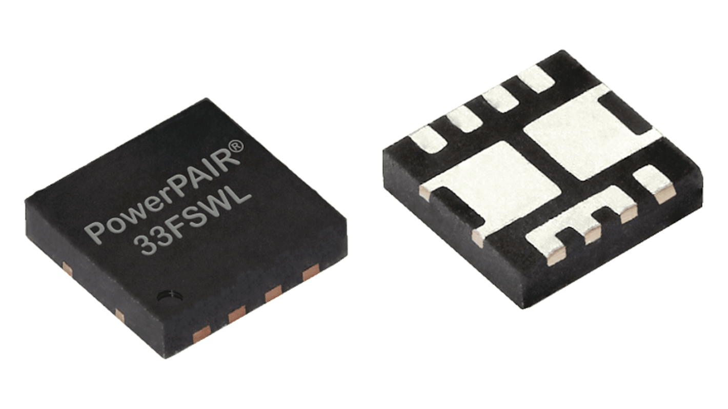Dual N-Channel MOSFET, 100 A, 30 V, 12-Pin PowerPAIR 3 x 3FS Vishay SIZF5302DT-T1-RE3