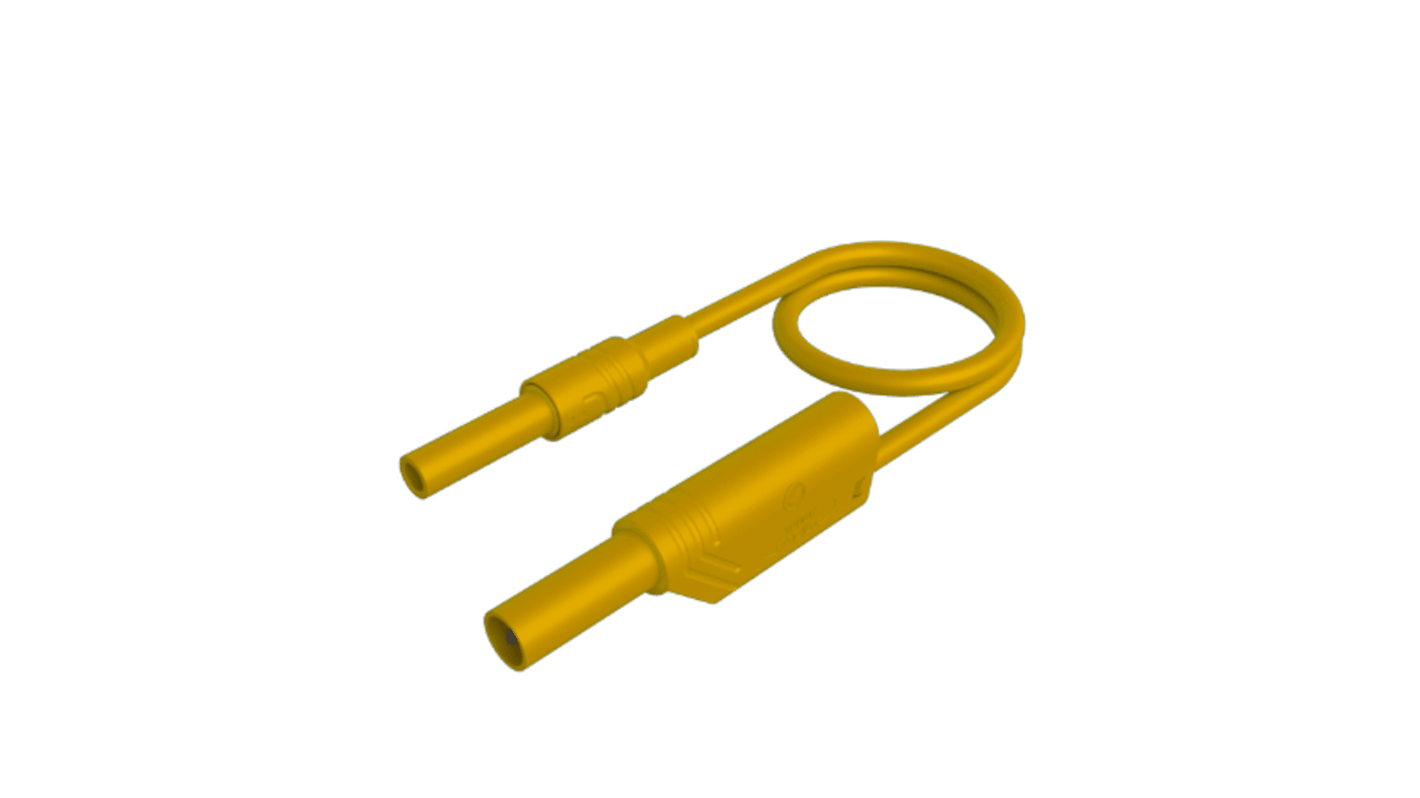 Cordon de test Hirschmann, Jaune, 32A, long. 250mm