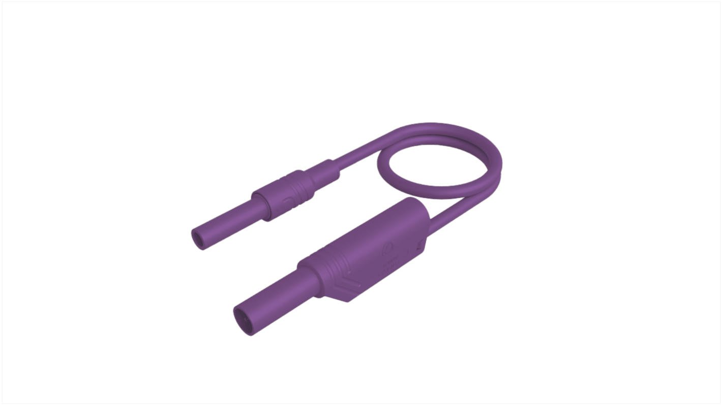 Hirschmann Test & Measurement Test lead, 32A, Violet, 1m Lead Length