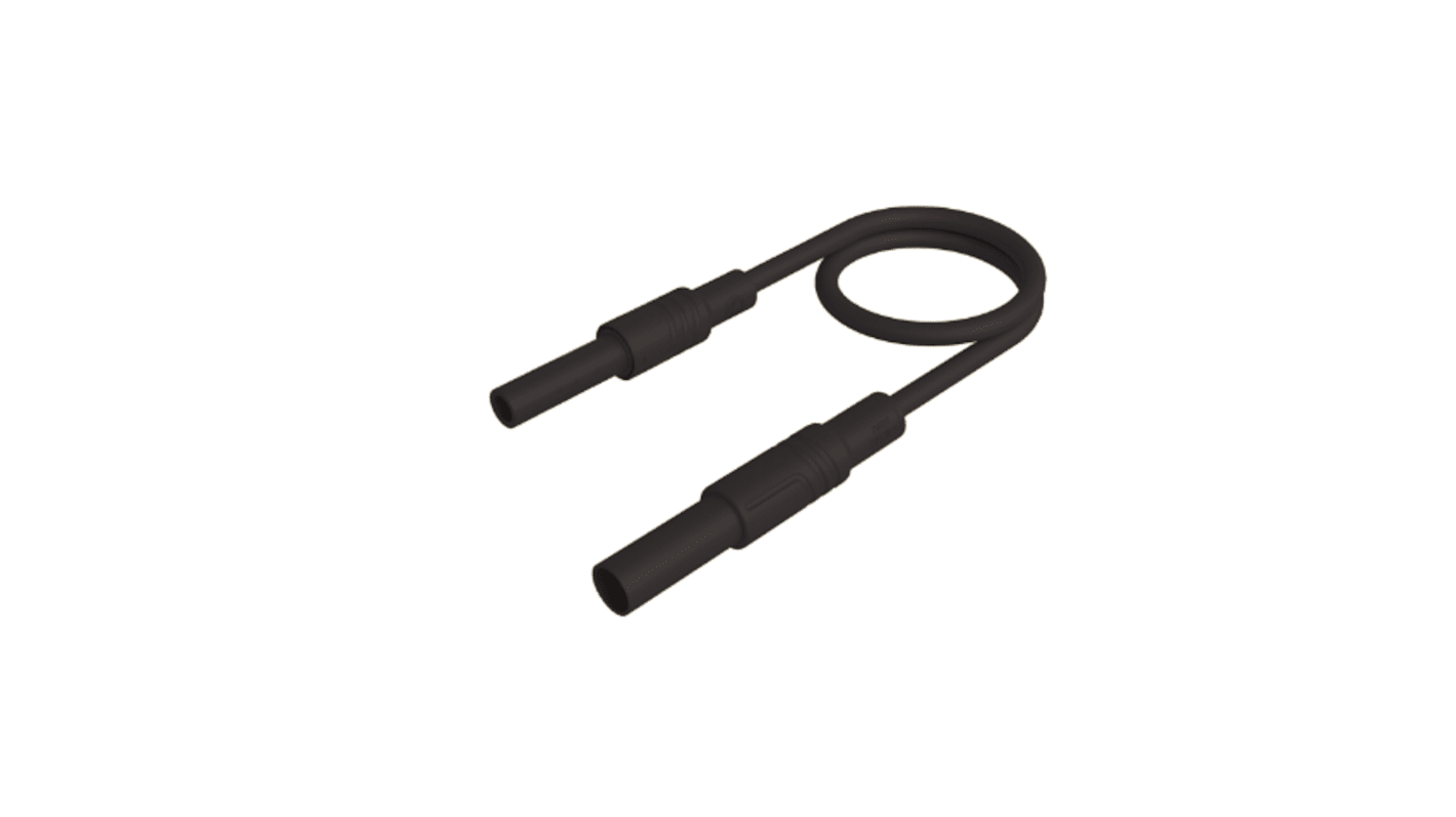 Hirschmann Test & Measurement Test lead, 32A, Black, 250mm Lead Length