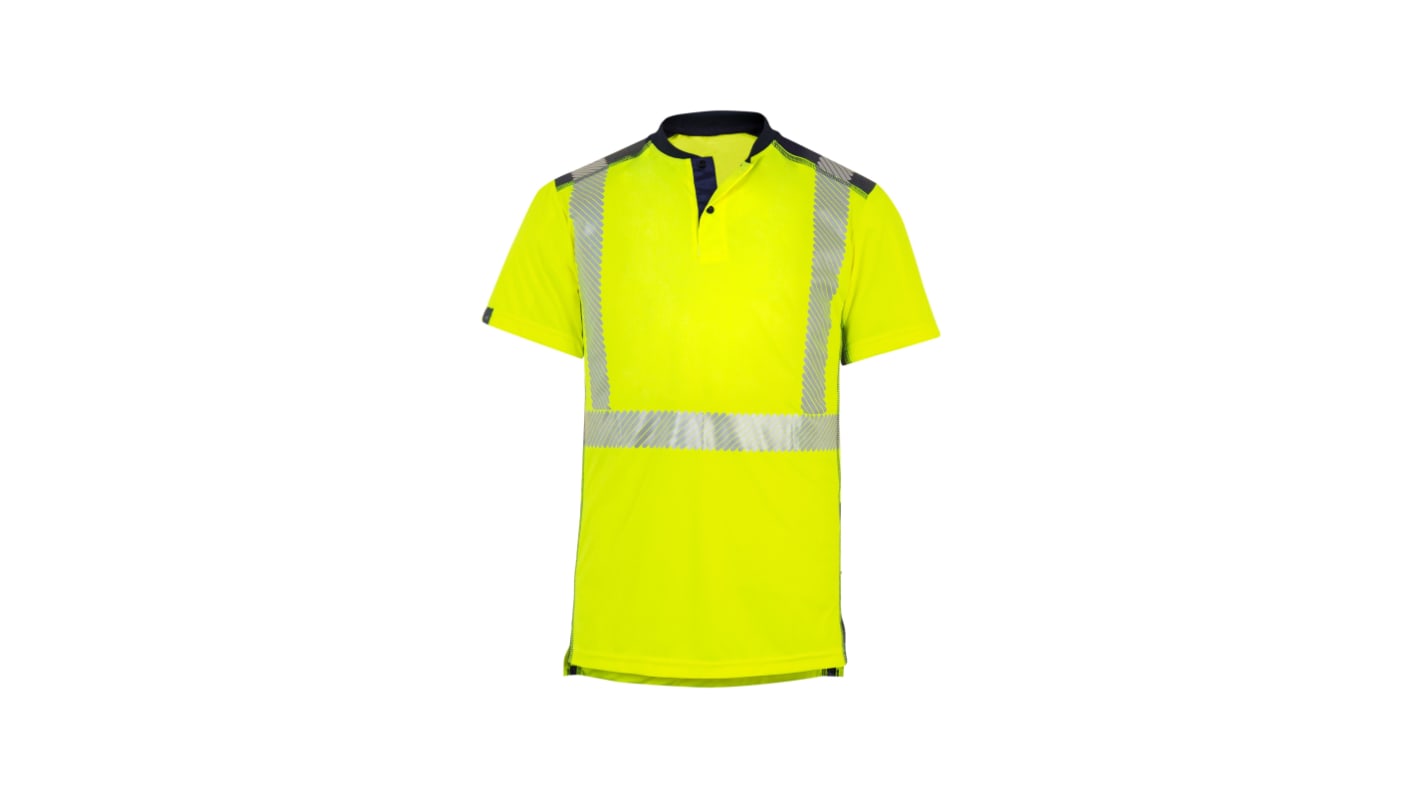 Polo alta visibilità Colore giallo a maniche corte T2S Takamaka, S unisex