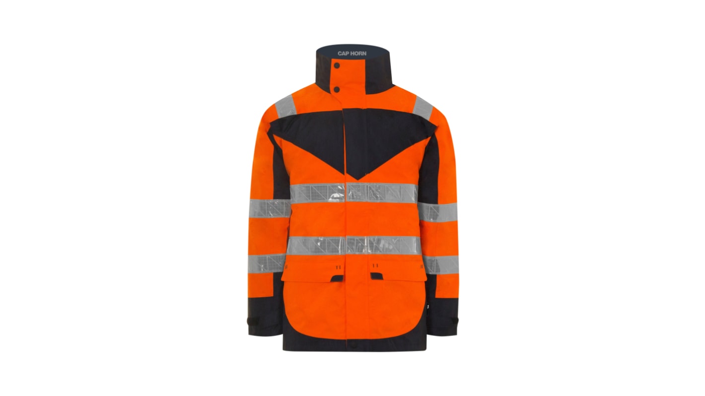 T2S Cap Horn Orange Unisex Hi Vis Jacket, XXL