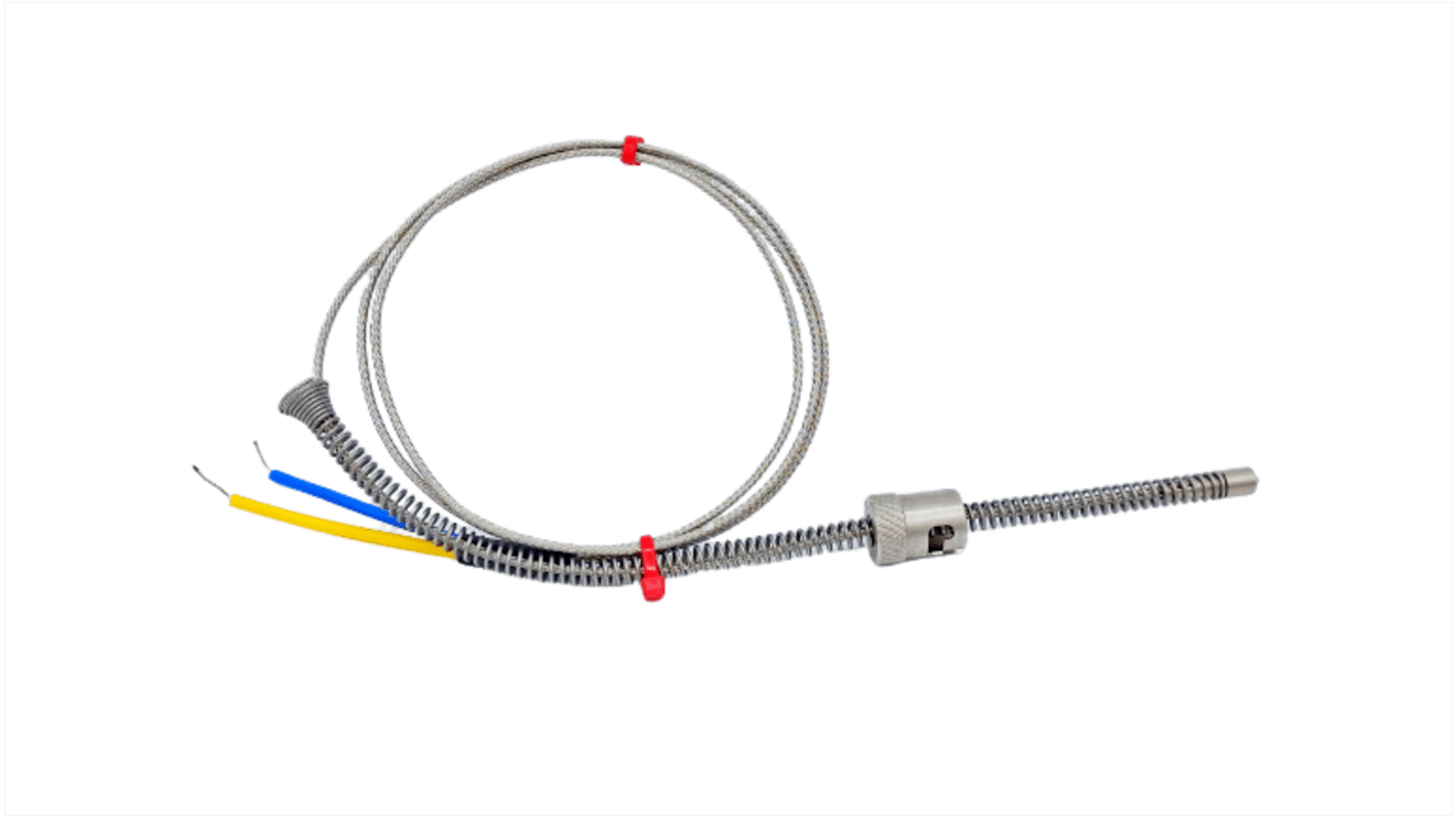 Thermocouple à baïonnette ajustable RS PRO type J Ø 6mm, L 1m, +350°C max à Raccord dénudé