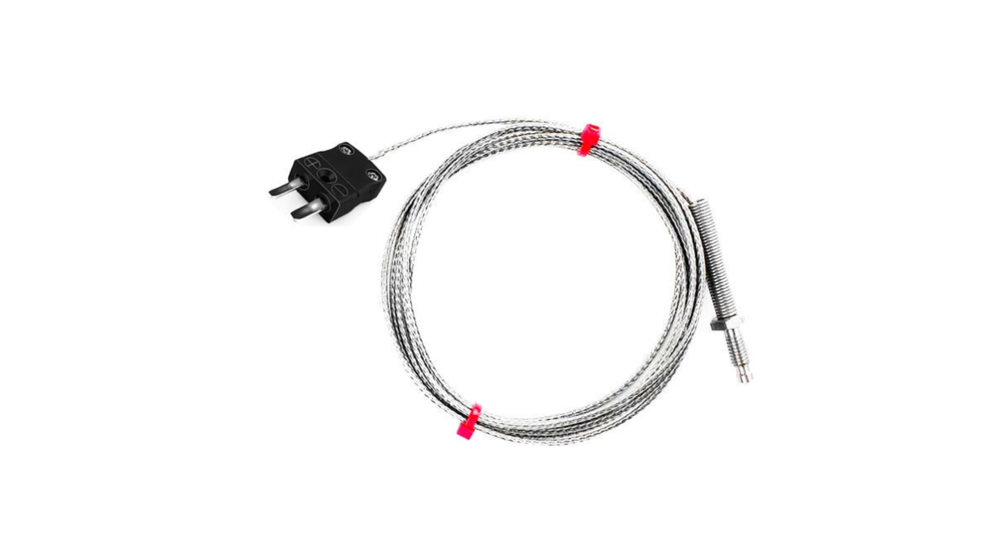 Thermocouple pour buse RS PRO type J Ø M6 x 1mm, L 1m, +350°C max à Fiche mâle miniature