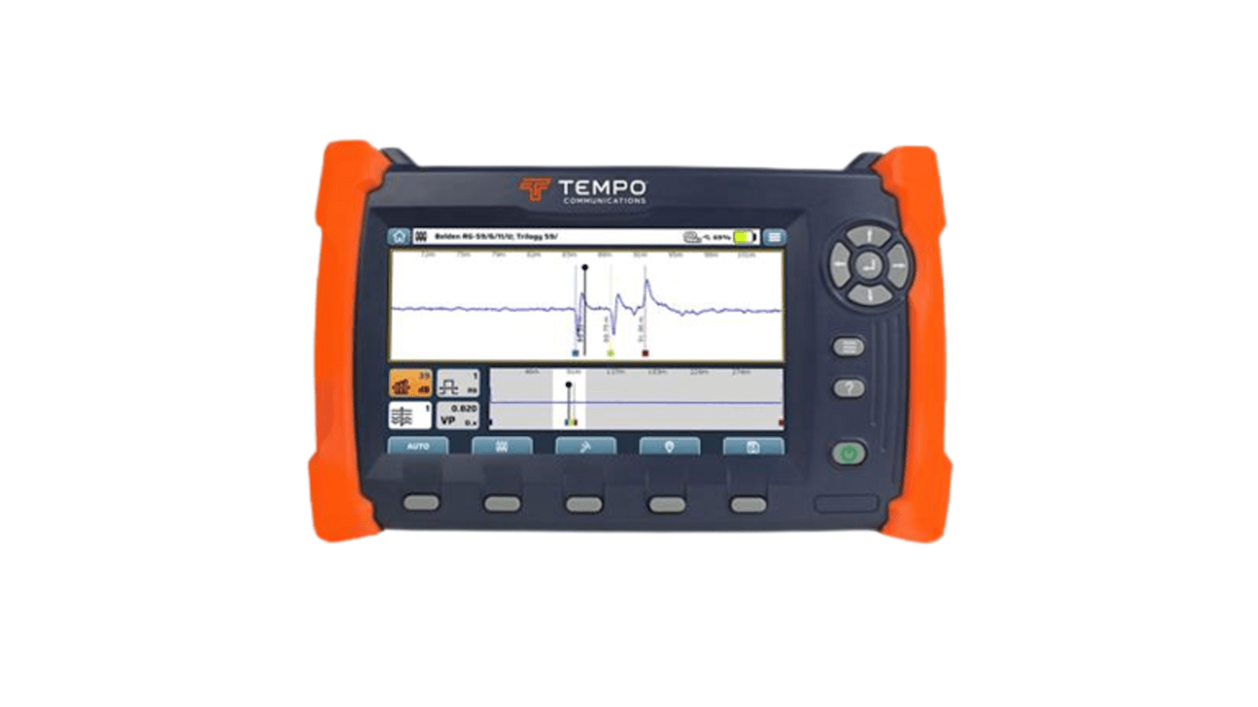 Tempo Zeitbereichs-Reflektometer CableScout TV220E TDR ±0,01 %, 5.58km 0,05 → 20 ns Koax, Twisted Pair 500ns