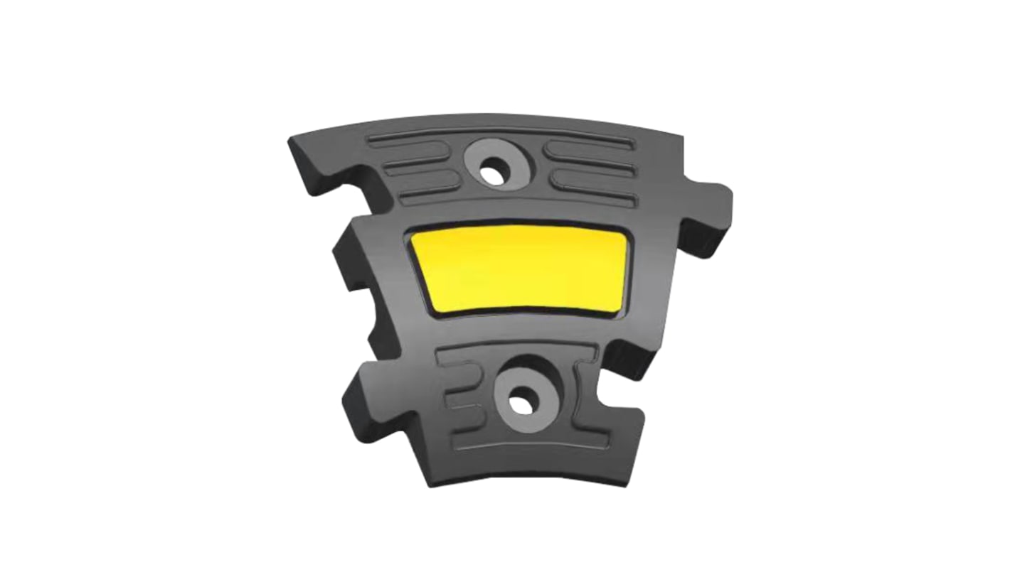 RS PRO 150mm Black/Yellow Cable Cover in Rubber, 20mm Inside dia.