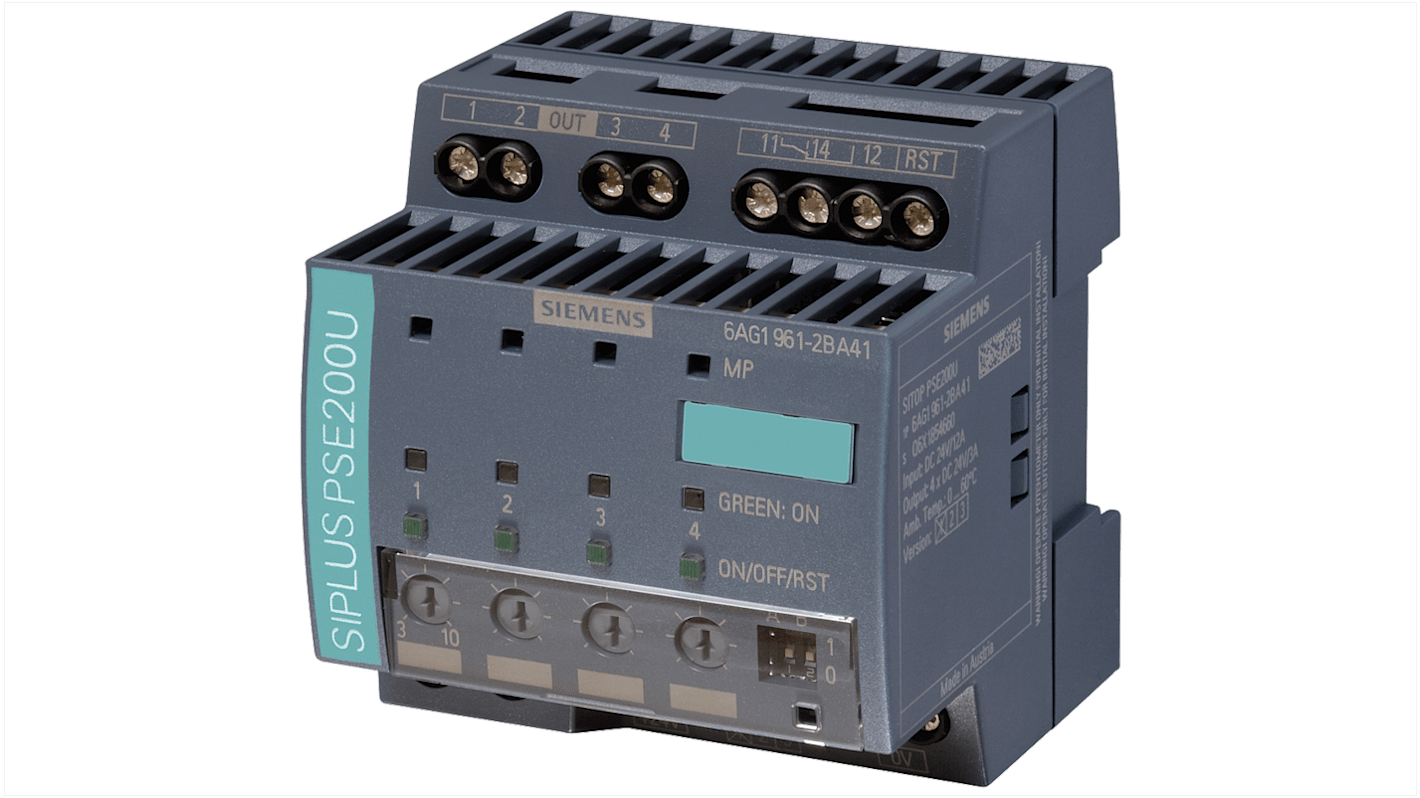 Siemens 6AG19 Switched Mode DIN Rail Power Supply, 24V dc dc Input, 24V dc dc Output, 10A Output