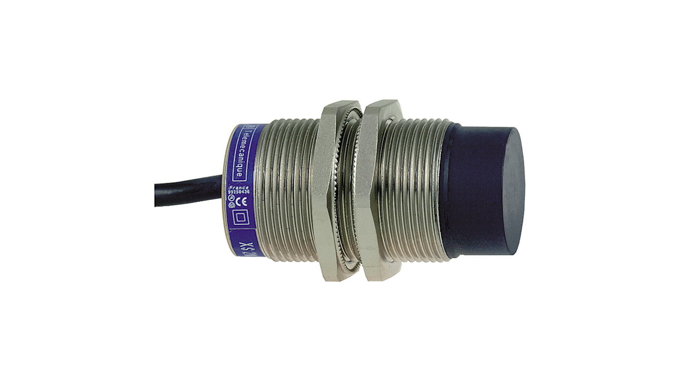 Telemecanique Sensors Inductive Barrel-Style Inductive Proximity Sensor, M30 x 1.5, 40 mm Detection, PNP Output