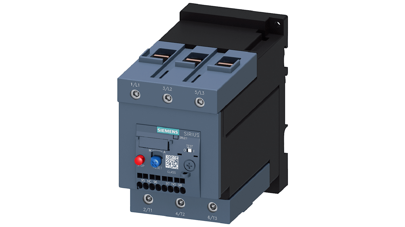 Siemens Overload Relay 1NC/1NO, 80 A F.L.C, 4 A Contact Rating, 75 kW, 3P, SIRIUS 3RB