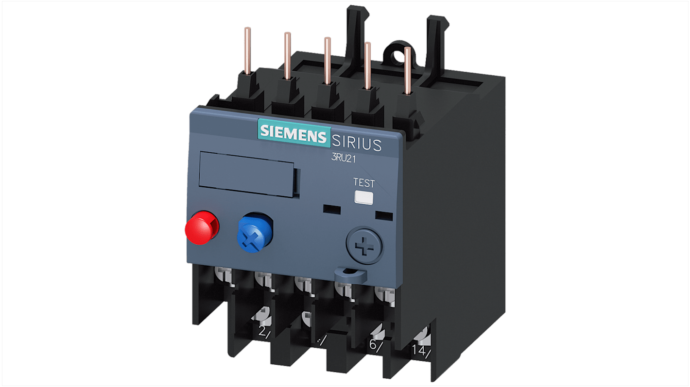 Siemens Contactor Relay 1NC/1NO, 0.2 A F.L.C, 3 A Contact Rating, 0.09 kW, 3P, SIRIUS 3RU